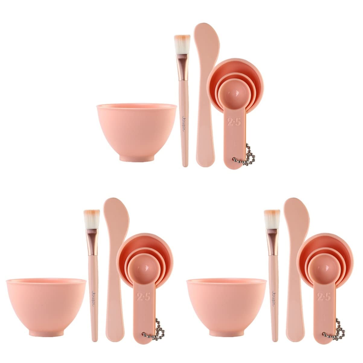 Beaupretty 3 Sets Mask Bowl Set Diy Facial Cosmetic Kit Diy Mask Tools Face Masks Skincare Products for Face Skincare Tools Skincare Kits Trowel Skin Care Set Major Pink