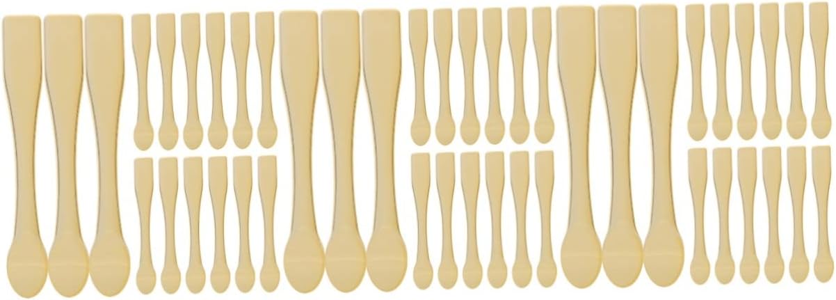 45 Pcs Mask Spoon Mini Makeup Gold Cosmetic Mixing Spatula Facial Cream Spoon Skincare Product Facial Skin Care Spoon Multitools Face Tools Makeup Spoon Metal Abs Moisturizing