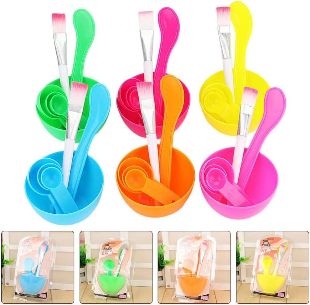 12 Pcs Mask Bowl Set Silicone Mixing Bowl Cosmetic Mixing Spoon Facial Mud Applicator Diy Tool Silicone Face Mask Brush Face Mask Mixing Bowl Plastic Facial Mask Skin Care Products