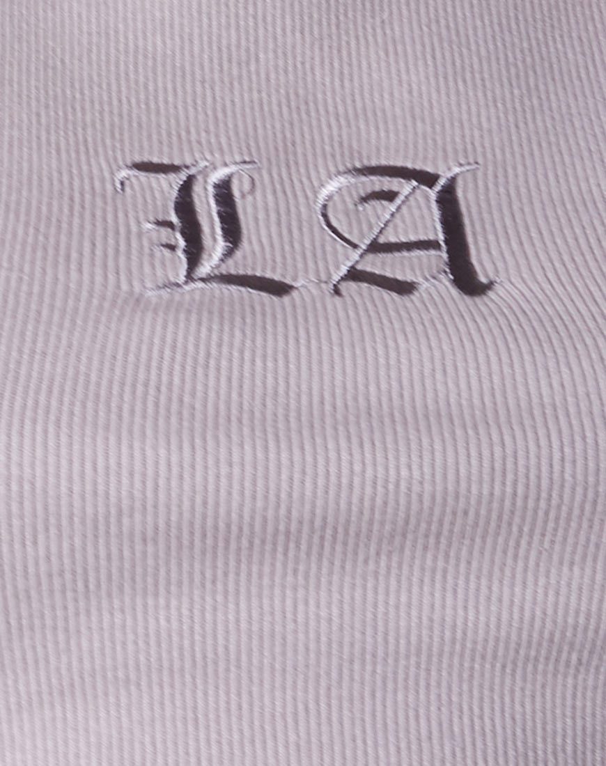 Basta Jogger in Mushroom with 'LA' Embro