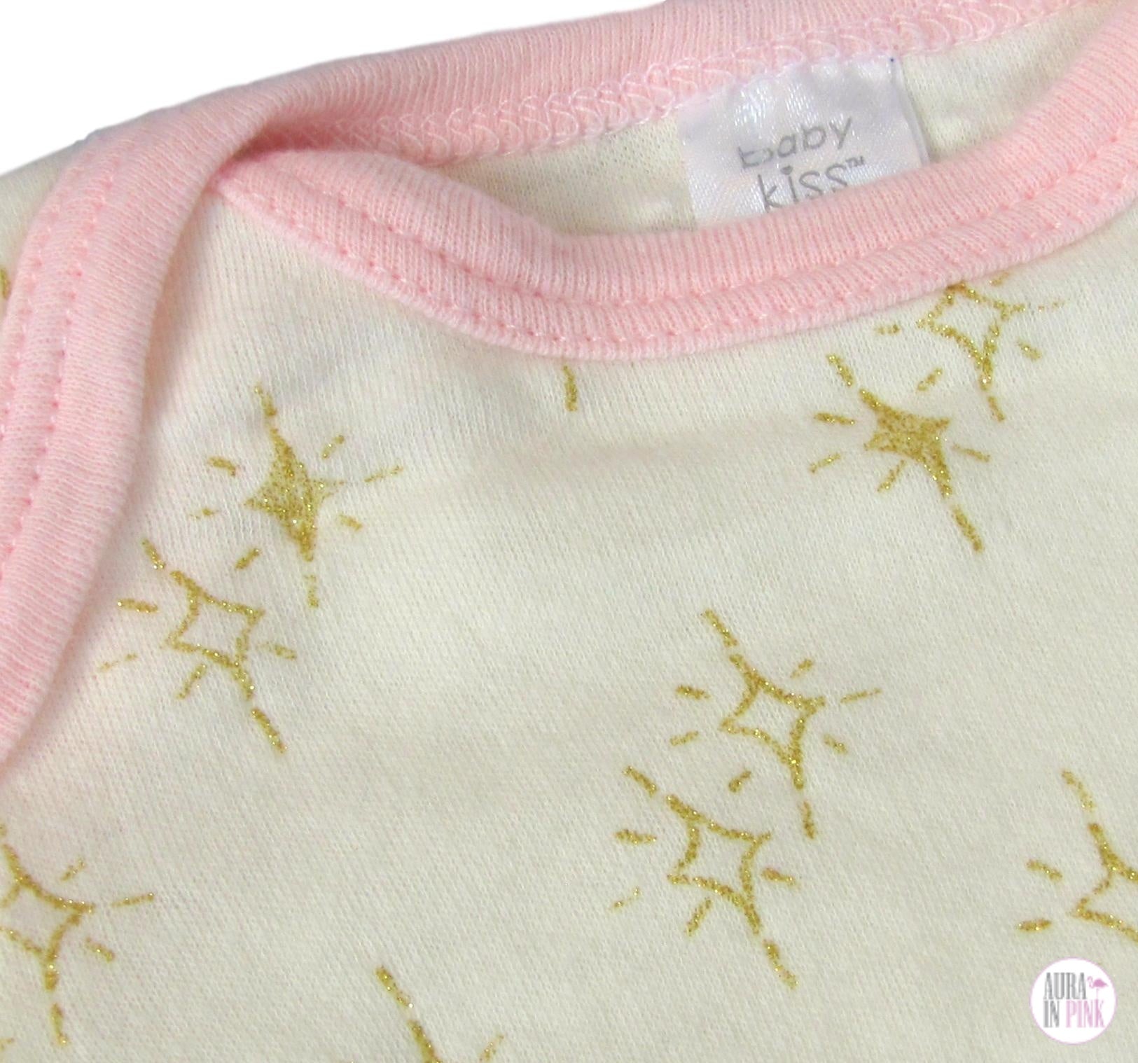 Baby Kiss Shimmer Sparkle Repeat 3-Pc Long-Sleeved Bodysuit Onesies Set