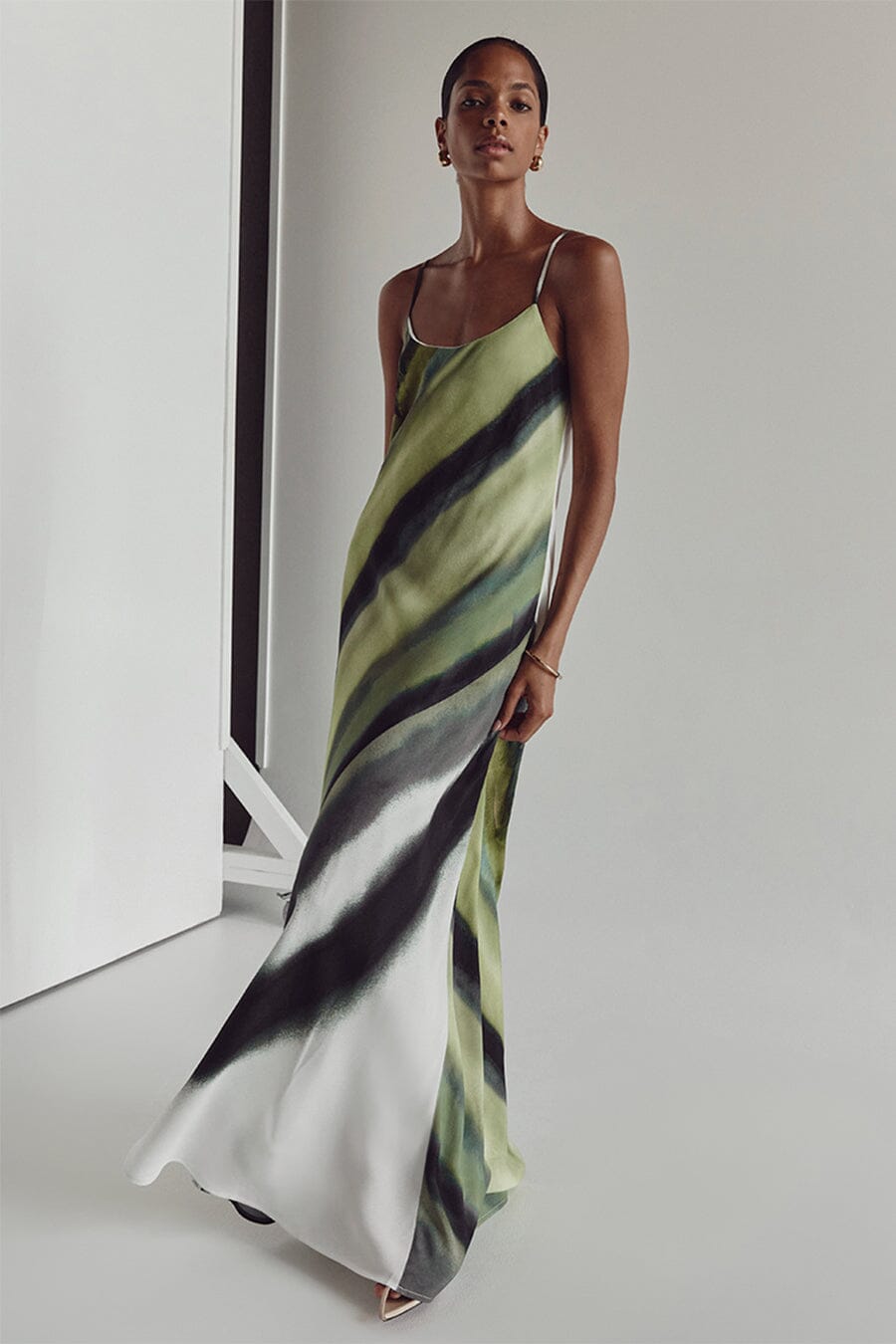 ATHENA SLIP MAXI DRESS Clothing DISSH Boutiques 16 GREEN