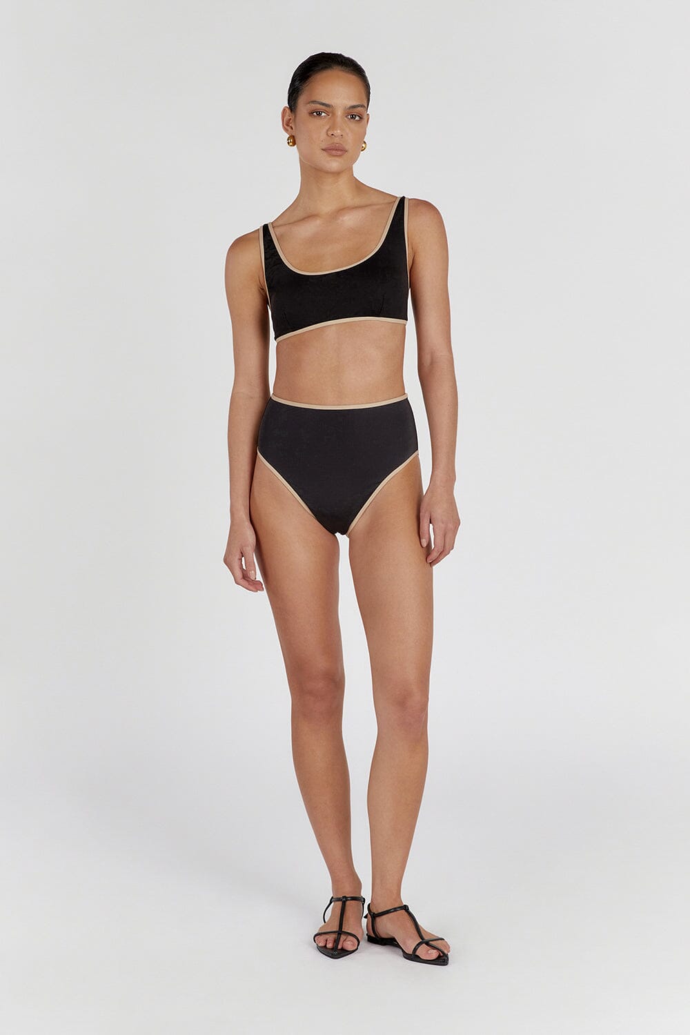 BAILEY BLACK CONTRAST WAIST BRIEF Clothing DISSH Boutiques L BLACK
