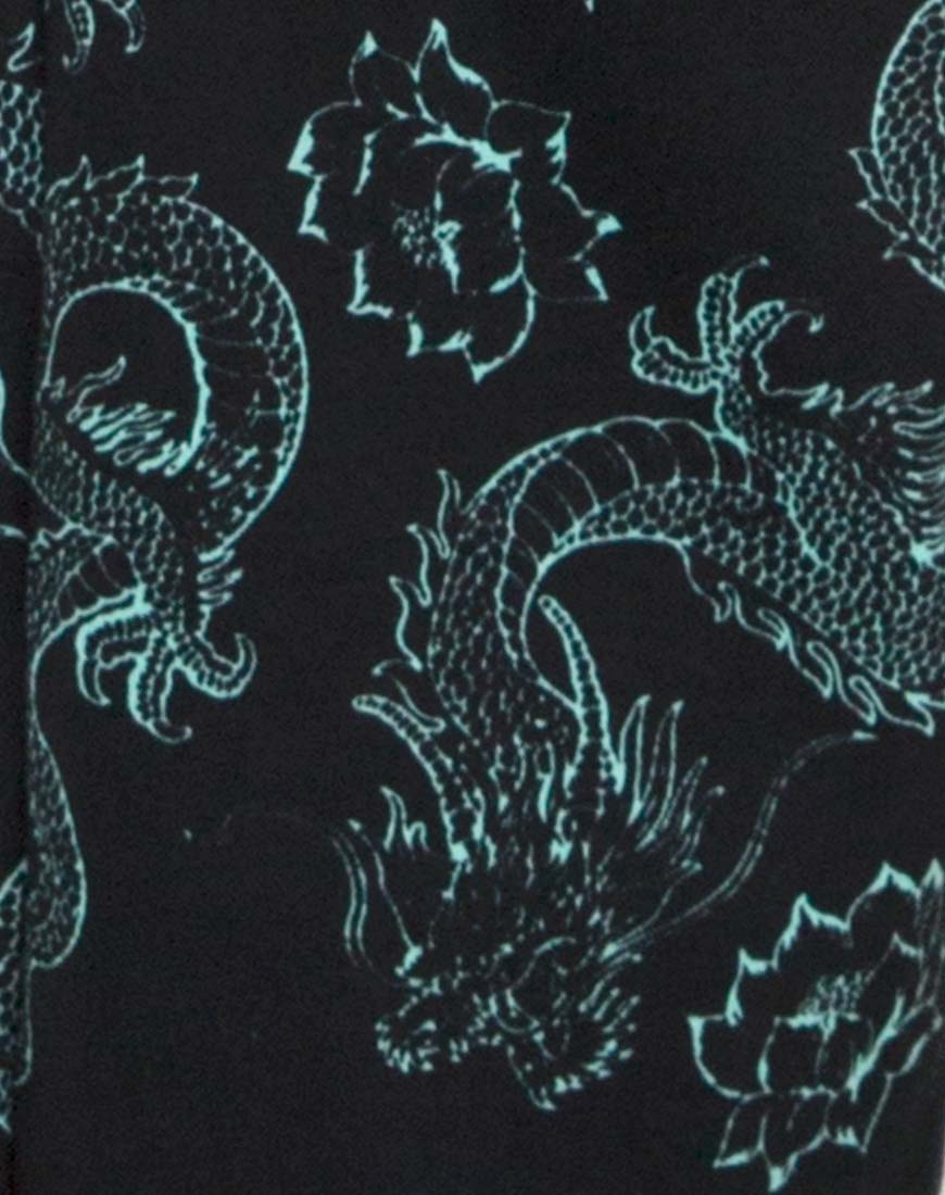 Basta Jogger in Dragon Flower Black and Mint