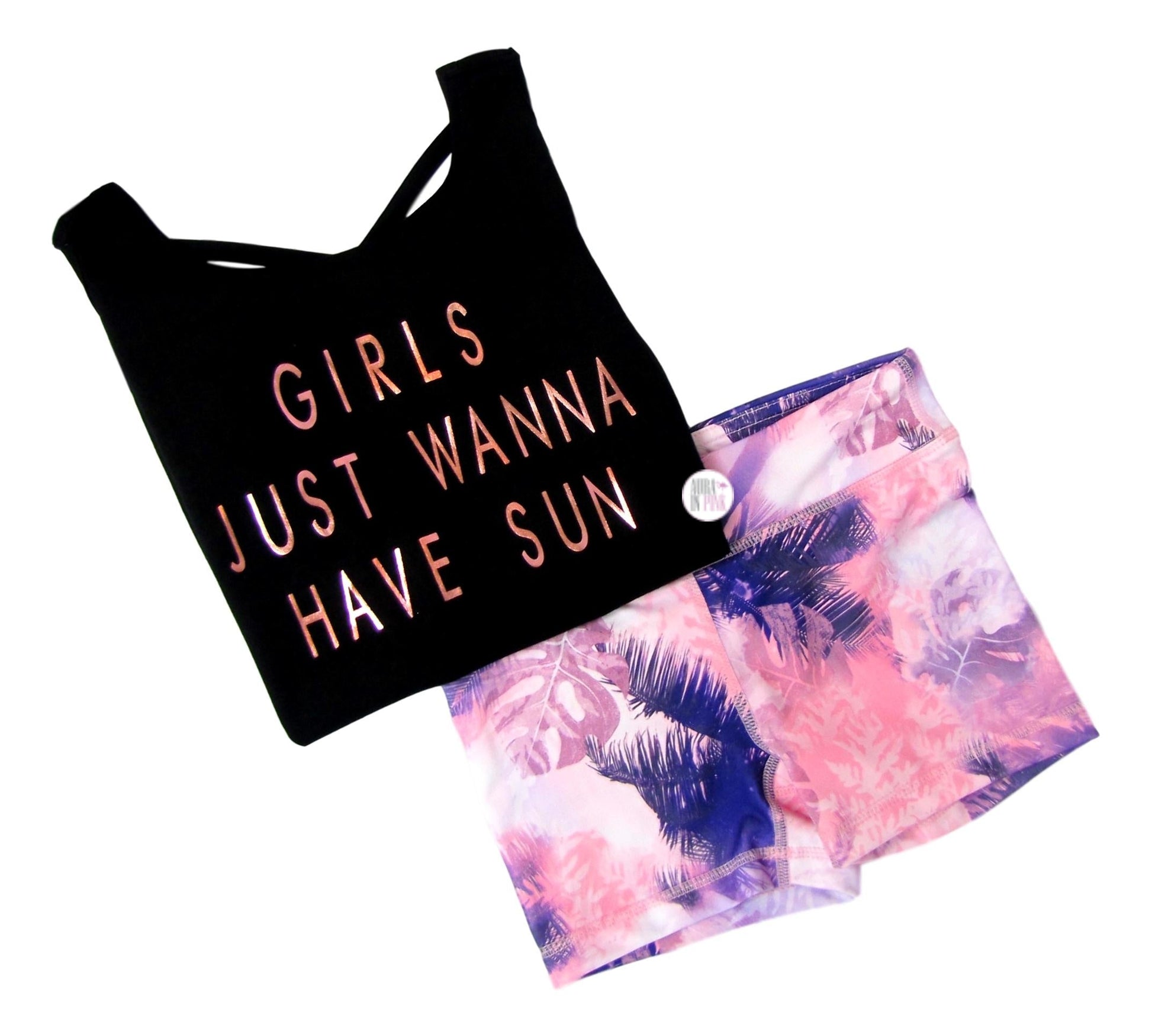 90 Degree By Reflex Girls Just Wanna Have Sun 2-Pc Tank Top & Short Set