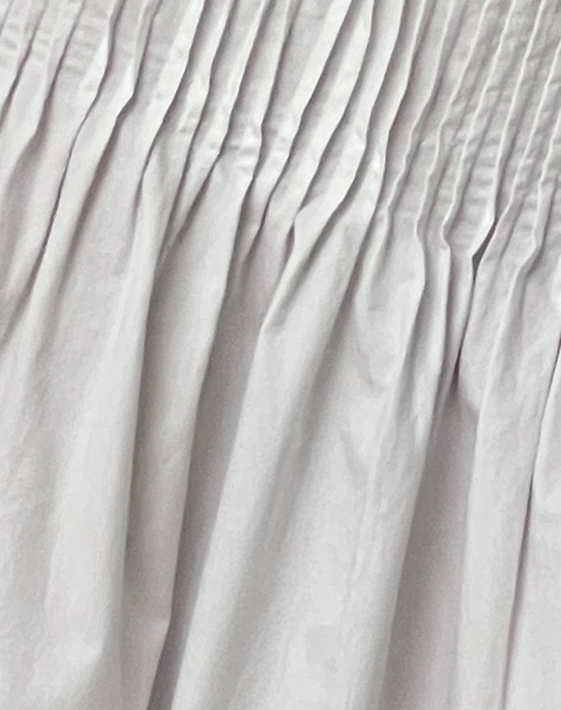 Asada Pleated Waist Midi Skirt in Poplin White