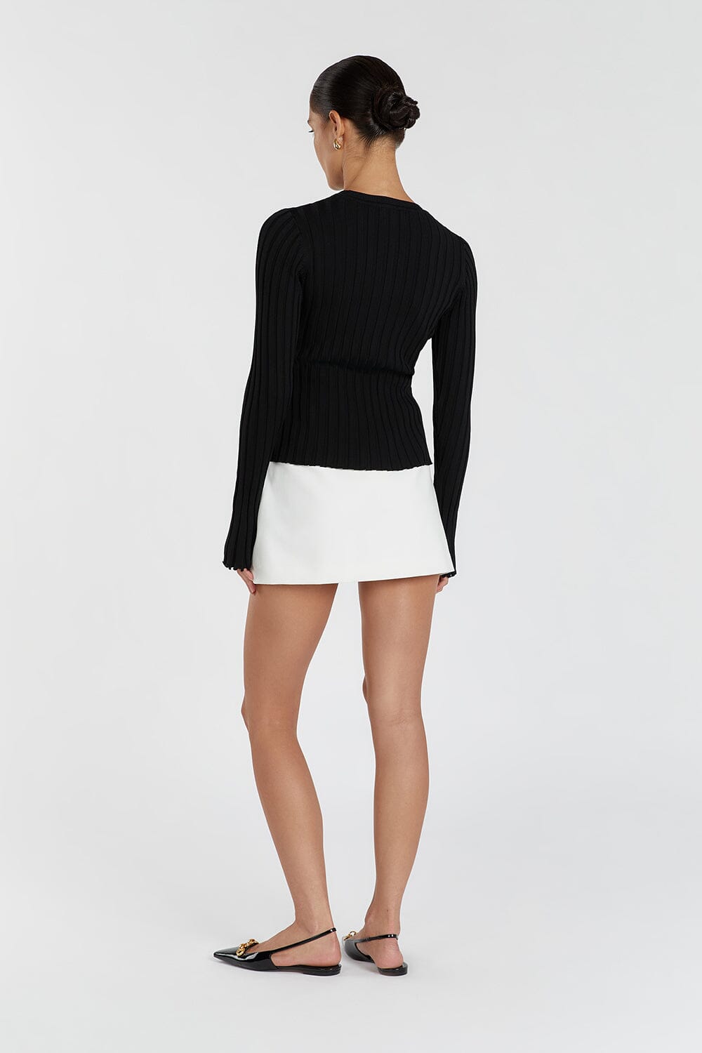 ADA BLACK LONG SLEEVE KNIT TOP