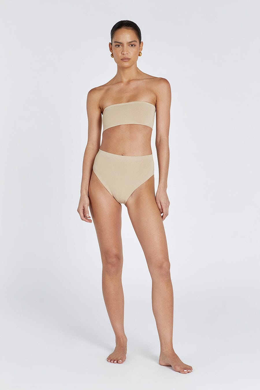 BASE BEIGE HIGH WAIST BRIEF Clothing DISSH Boutiques L BEIGE